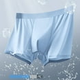 thumbnail image 5 of YWDJ Boxer Briefs for Women Plus Size Cotton Breathable Lightweight No Show Mid-waist Breathable Crotch Mens Shorts Trendy Milk Silk Comfort Shorts Light blue 2XL, 5 of 5