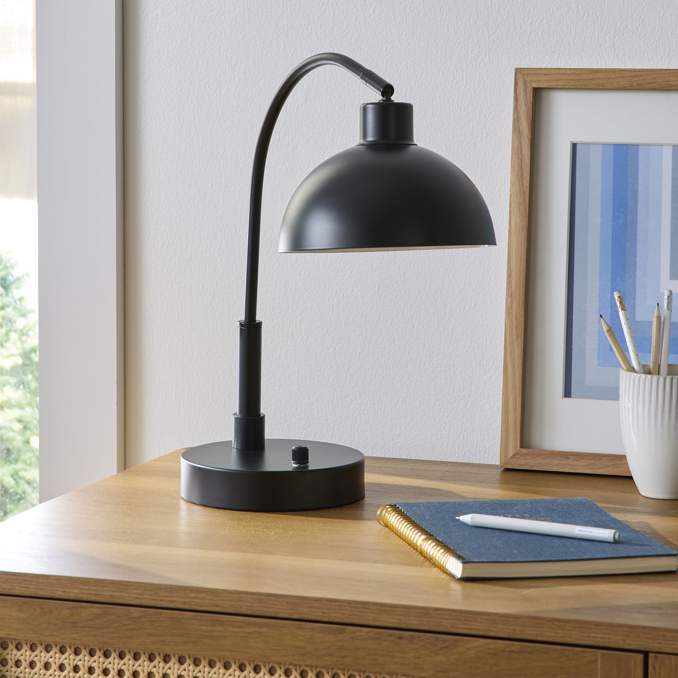 Better Homes & Gardens Black Finish Arch Dome Table Lamp