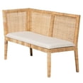 thumbnail image 4 of bali & pari Kalimantan Boho Dining Banquette Set, 2-Piece Set, Light Honey, 4 of 9
