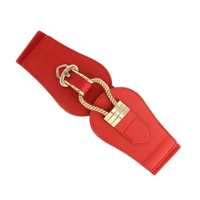 Cinturón de Cuero PU Hugo Cinturones Dama Rojo