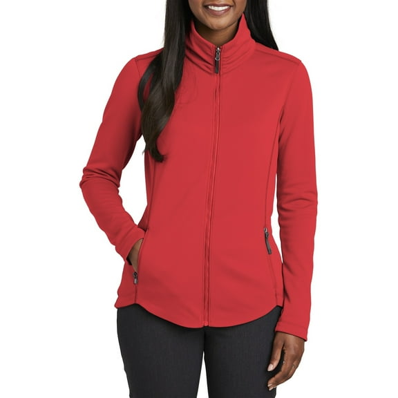 Just Blanks Ladies Collective Smooth Fleece Jacket, Red Pepper, 4XL