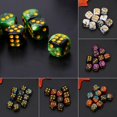 thumbnail image 2 of 10 piezas de cubo transparente de seis lados de 12 mm con esquinas redondas, juegos de mesa portátiles, negro y azul, 2 of 5