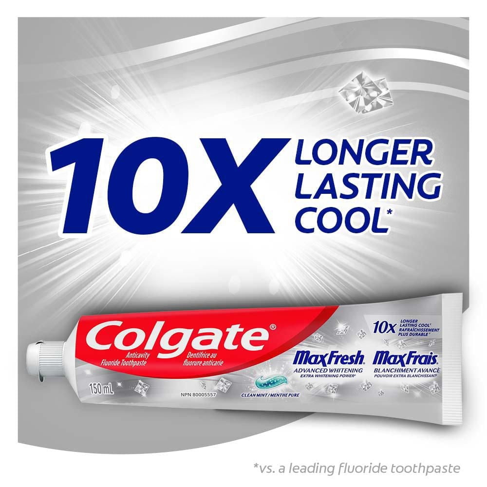 Colgate Max Fresh Advanced Whitening Toothpaste, 150 mL