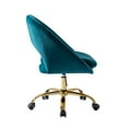 thumbnail image 4 of Savas Velvet Task Chair for Home Office in Teal, 4 of 8