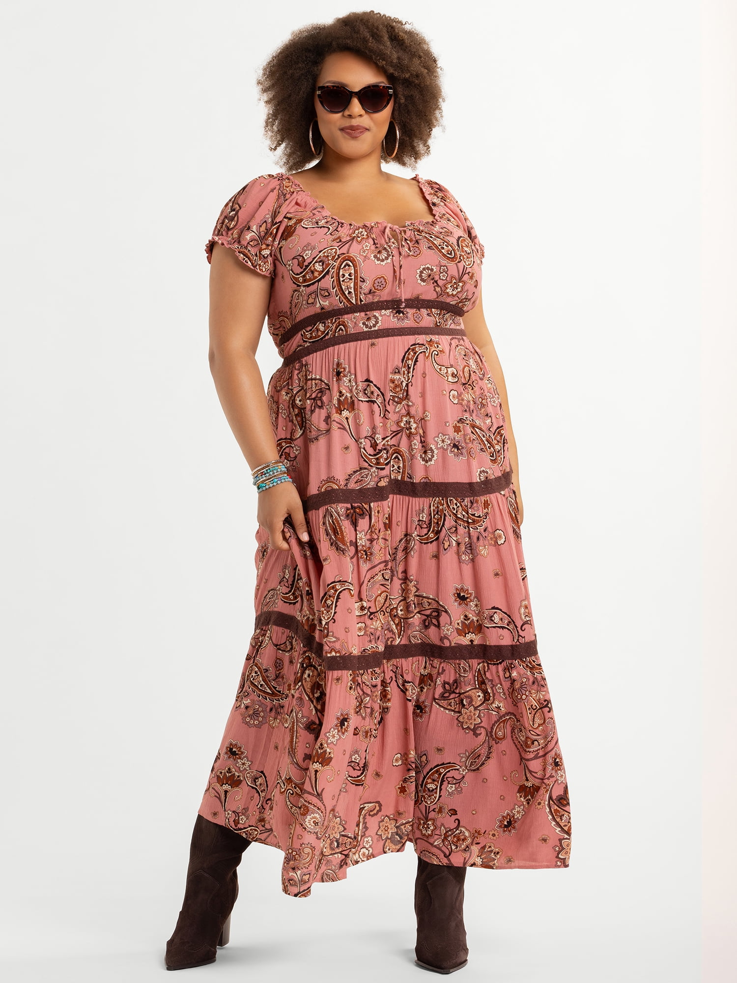Jessica Simpson Women's Plus Size Sienna Maxi Dress, Sizes 0X-4X
