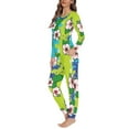 thumbnail image 2 of Renewold Women's Pajama Set Long Sleeve Sleepwear Ladies Soft Cozy Up Pjs Bohemian Morning Glory Print Lounge Set Casual Outdoor Jogger Sweatpants Size 4XL, 2 of 5