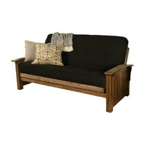 Kodiak Furniture Washington Frame-Rustic Walnut Finish-Canton Black Mattress