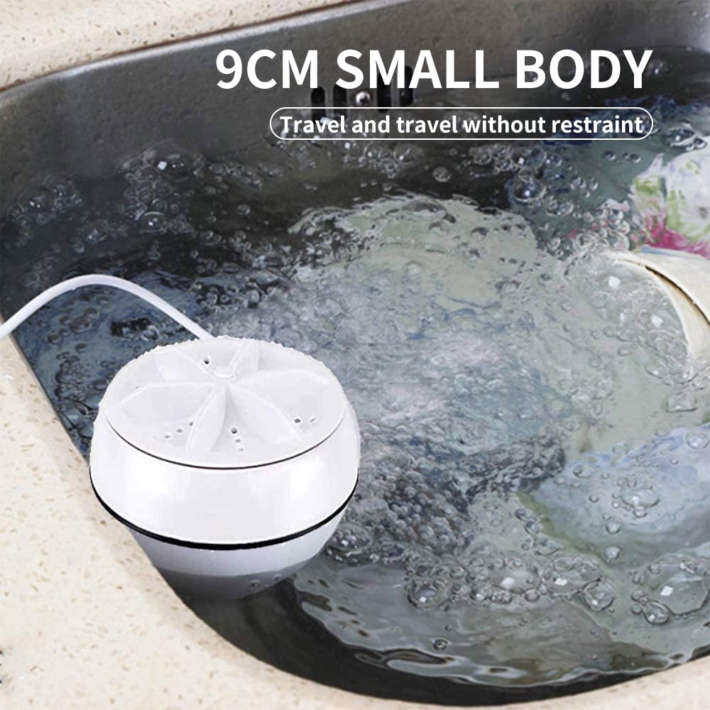 Amerteer Travel Home Business Trip Portable Washing Machine 1 kg Laundry Quantity Mini Rotating Washer with USB Cable
