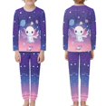 thumbnail image 3 of DISNIMO Axolotl Galaxy Pajamas Kids Girls 11/12 Pajama Set for Girls 2 Piece Pjs for Kids Boys Pj Sets for Girls Long Sleeve Pajamas for Girls Kids Loungewear Set Girls Sleepwear, 3 of 7