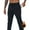 Black, variant on NEIKU Men's Winter Warm Fleece Jogging Pants Water Resistant With 3 Zipper Pockets Athletic Gym Workout Sweatpants Black L