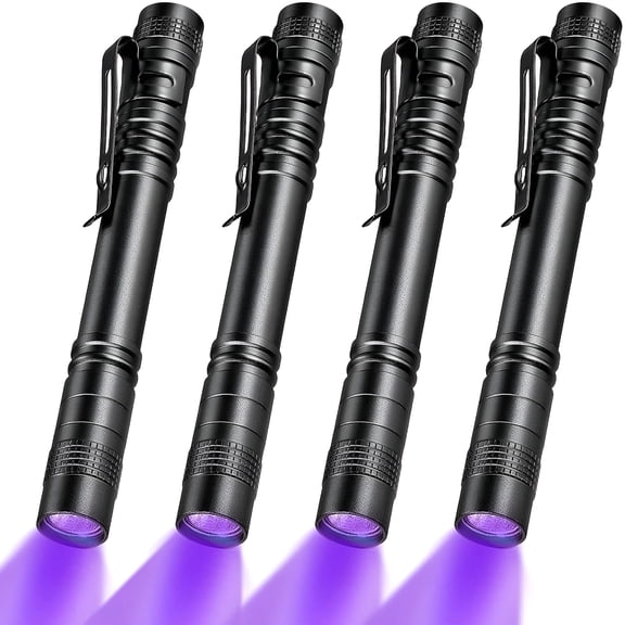 HIBIBUD UV Black Light Flashlight Small Blacklight Flashlights Pen Lights for Leak,Pet Urine,Hotel Inspection,Dry Stain and Dye Detector,5.2"es Long