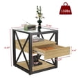 thumbnail image 5 of Tcbosik Set of 2 Modern End Tables with Storage, Modern Side Table with Drawer and Shelf, Nightstand with Glass Top for Small Space, Home Office, Easy Assembly, Natural, 5 of 9