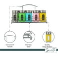 thumbnail image 4 of Servette Home Spice Rack with 5 Salt Pepper Shakers Retro Glass Spice Jars - Mix, 4 of 7
