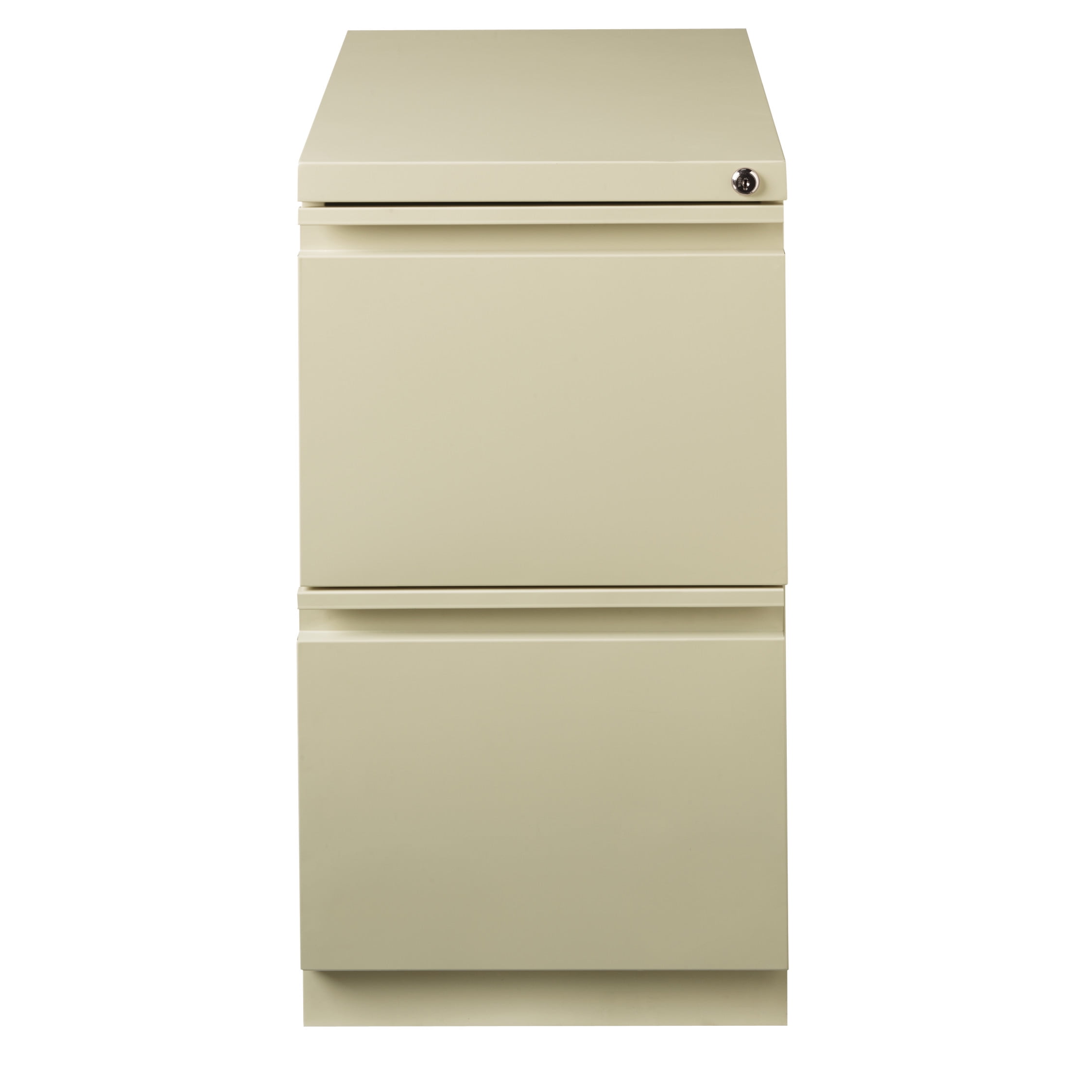 Hirsh 23" Deep Mobile Pedestal File Cabinet 2 Drawer File-File, Letter Width, Putty