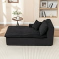 thumbnail image 6 of High-Density Foam Upholstered Sleeper Chair with Reversible Armrests - No Assembly Required Oversized Chaise Bed for Living Room, Movie Nook & Bedroom (Single Size), 6 of 9