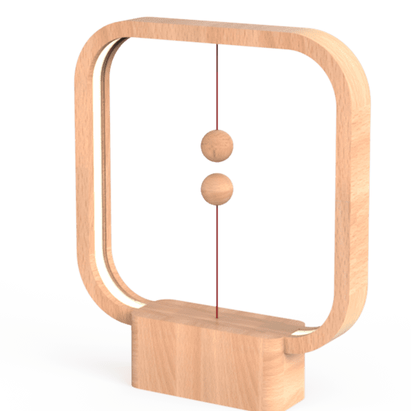 Heng Balance desk Lamp Square, LIGHT WOOD