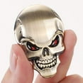 thumbnail image 6 of Metal Skull Car Emblem - Power Auto 2 pcs. Skull Head w/Red Eyes Emblems 3D Zinc Alloy Peel-N-Stick Plus Skull Skeleton Die-Cut Thick Durable Vinyl Weatherproof Decal Sticker, 6 of 8