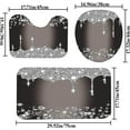 thumbnail image 4 of 4PCS Bling Diamond Shower Curtain Set with Non-Slip Rugs Toilet Lid Cover and Bath Mat Shower Curtain with 12 Hooks Bathroom Sets with Shower Curtain and Rugs and Accessories, 4 of 7