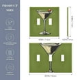 thumbnail image 2 of Yayeee Toggle Light Switch Wall Plate 3-Gang 6.37"x4.48" Decorative Outlet Cover, Light Black Martini, 2 of 7