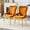 Orange, variant on Modern Velvet Upholstered Dining Chair Set of 2, Cute Bubble Chair Accent Chair, Gold Metal Leg, Curved Backrest Kitchen Chair, Orange
