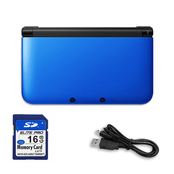 Restored Nintendo 3DS XL/LL Game Console with RetroFam 16GB Card, Blue/Black (Refurbished)
