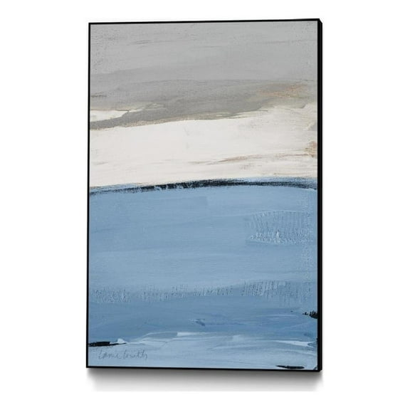 Giant Art Canvas  24x36 Blue Flatlands I Framed in Multi-Color
