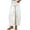 White, variant on sicmoss Women's White Cotton Barrel Jeans Y2K Wide Leg Baggy Ruffle Hem with Pockets