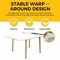 thumbnail image 4 of Giraffe Showering Table Cloths for 4 Foot Rectangle Tables, Modern Abstract Art Funny Animals Patio Waterproof Elastic Fitted Tablecloths, Washable Rectangular Table Cover for Camping, 4 of 8