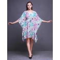 thumbnail image 2 of Bimba Kaftan Court Teinture sur Nœuds pour Femmes, Tenue de Plage, Couvre-Maillot de Bikini, Robe Midi - TG-3X, 2 of 5