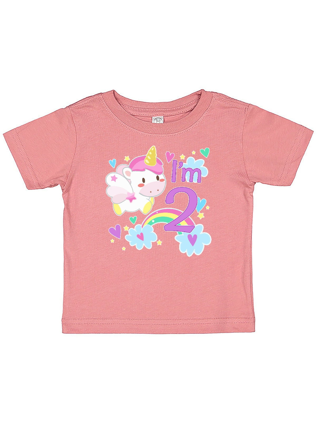 Cute Unicorn 2nd Birthday Baby T-Shirt inktastic Im Two 