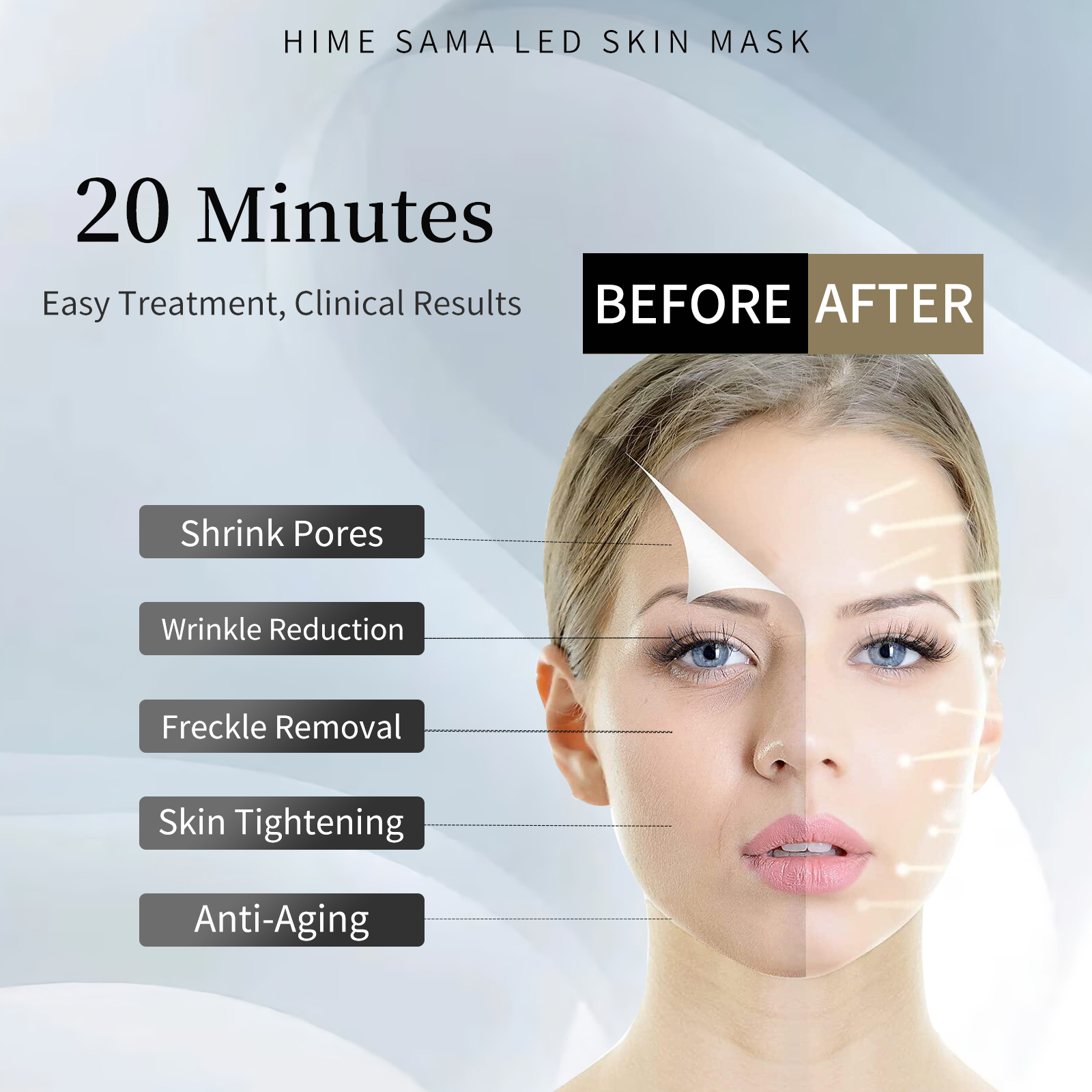 LED Skin Mask-CE Cleared Pro 7 LED Skin Care Mask for Face and Neck Skin Rejuvenation Light Therapy Facial Care Mask and Optical Cosmetic Mask Portable for Home and Travel Use - image 4 of 7