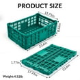 thumbnail image 3 of Garvee 5 PCS Collapsible Plastic Milk Crates, Foldable Storage Bins & Multipurpose Transfer Boxes,Green, 3 of 7