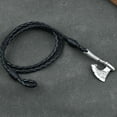 thumbnail image 2 of Men's Jewelery Ax Wrap Anchor Viking Leather Bracelet, 2 of 2