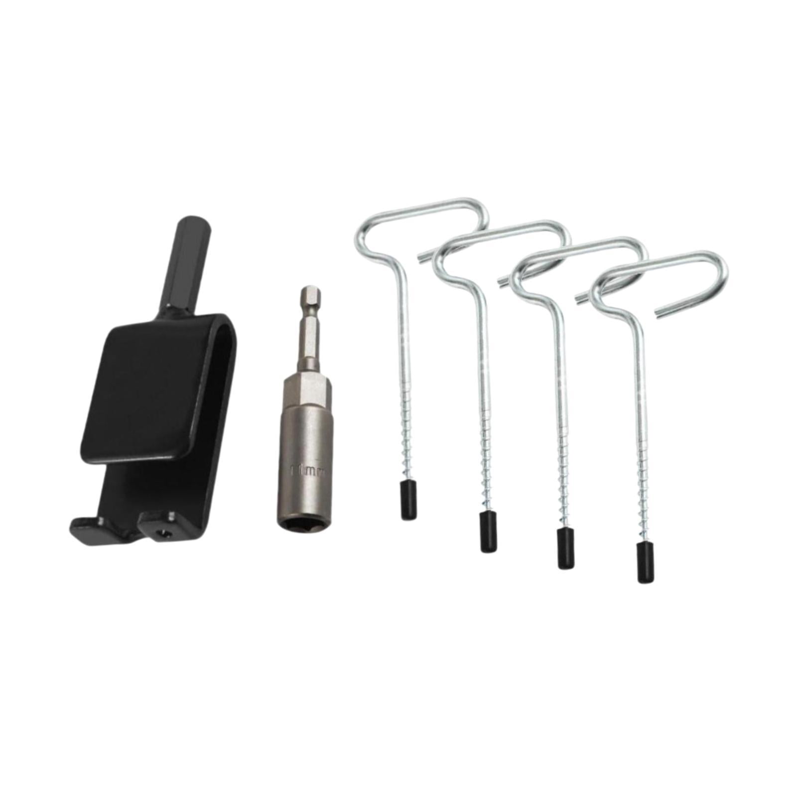 harayaa 4 Pieces Ice Fishing Anchors Ice Fishing Tent Stakes Ice Anchor Tool Ice Shelter