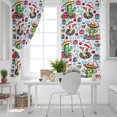 thumbnail image 4 of Christmas Blackout Curtains | Light Blocking Print Window Curtains, Western Cow Cactus Xmas Balls Botanical Blue Thermal Insulated Window Drapes for Living Room Kitchen (2 Panels, 104"W x 52"L), 4 of 7