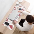 thumbnail image 3 of Long Mouse Pads for Desk,White Christmas Cookie Pattern Desk Mats on Top Of Desks, Desk Mouse Pad Extra Large with 3mm Non-Slip Base and Stitched Edge for Gaming,Office,Work,Home 31.5x11.8in, 3 of 5