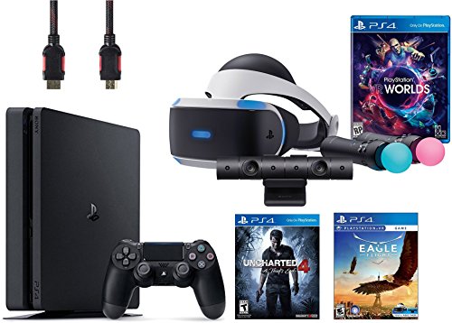 PlayStation VR Launch Bundle Items:VR Launch Bundle,PlayStation Slim  500GB Console Uncharted 4,VR Game Disc Eagle Flight VR