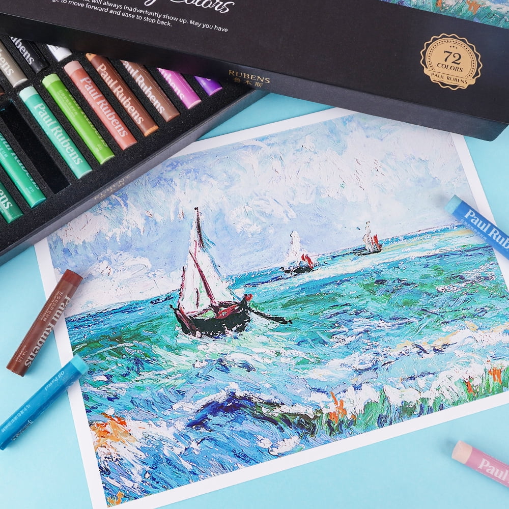Paul Rubens 72Pcs Oil Pastels Set for Artist, Students, 72 Colours Soft Pastels, Vibrant and Creamy