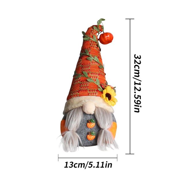 Muñeco sin rostro de gnomo de otoño, calabaza, girasol, Nisse Tomte, elfo, enano, decoración de navidad, día de san valentín, adornos para el hogar, acción de gracias