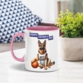 thumbnail image 2 of Happy Father's Day German Shepherd Playing Basketball with Best Dad Jersey 11oz Accent Two-tone Mug Alsatian Dog Lover Gifts Coffee Tea Cup - 13006, 2 of 5
