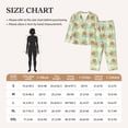 thumbnail image 3 of KLL Tropical Flowers Print Women's Long Sleeve Pajamas with Pants Sleepwear Loungewear 2 Set-Small, 3 of 7
