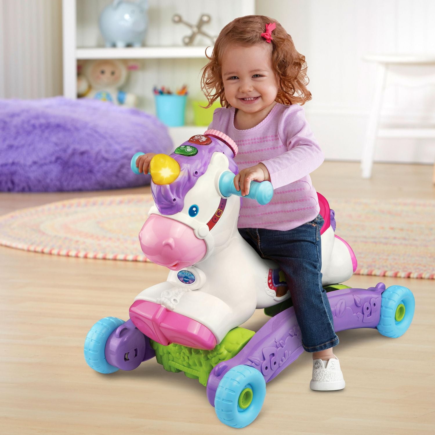 VTech Prance & Rock Learning Unicorn™ - Rocking Horse and Ride-On Toy - English Version, 12-36 Months