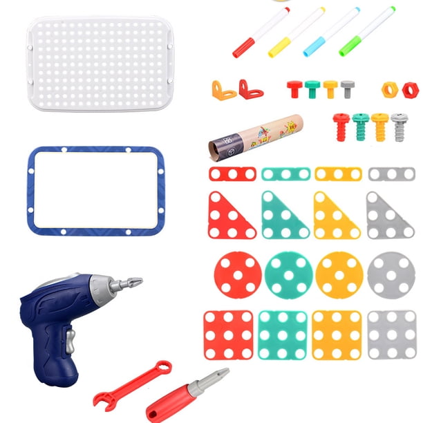 Plástico 3D Diy Hongos Clavos Rompecabezas Juego De Mesa Tornillo Taladro Niños Rompecabezas Juguete Noticed FN003517-01