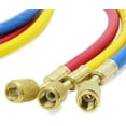 thumbnail image 3 of Master Gauge Set For Refrigeration Charging, Quick Coupler Ensures Hassle-Free Connections, Durable And Reusable Hoses With Temperature In Celsius Display, 3Pcs High Pressure, 3 of 5