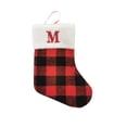 thumbnail image 2 of Home Decor Holiday Season Decoration Christmas Alphabet Embroidered Christmas Stockings For Holiday And Family Stocking Or Fireplace Or Party Decoration Red Hangs Practical, 2 of 5