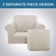 thumbnail image 2 of Fundas de sofá elásticas para cojines, fundas de sofá para fundas de muebles de estar (funda de base más fundas de cojines de asiento) cuentan con tela jacquard más gruesa mejoradaIsland FossiSmall, 2 of 5