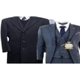 thumbnail image 3 of Men's Gray Three Button Two Flap Front Pockets 3 Piece Peaky Blinders Suit - Peaky Blinders Outfit + Overcoat + Shirt And Hat + Boot By Alberto Nardoni, 3 of 3