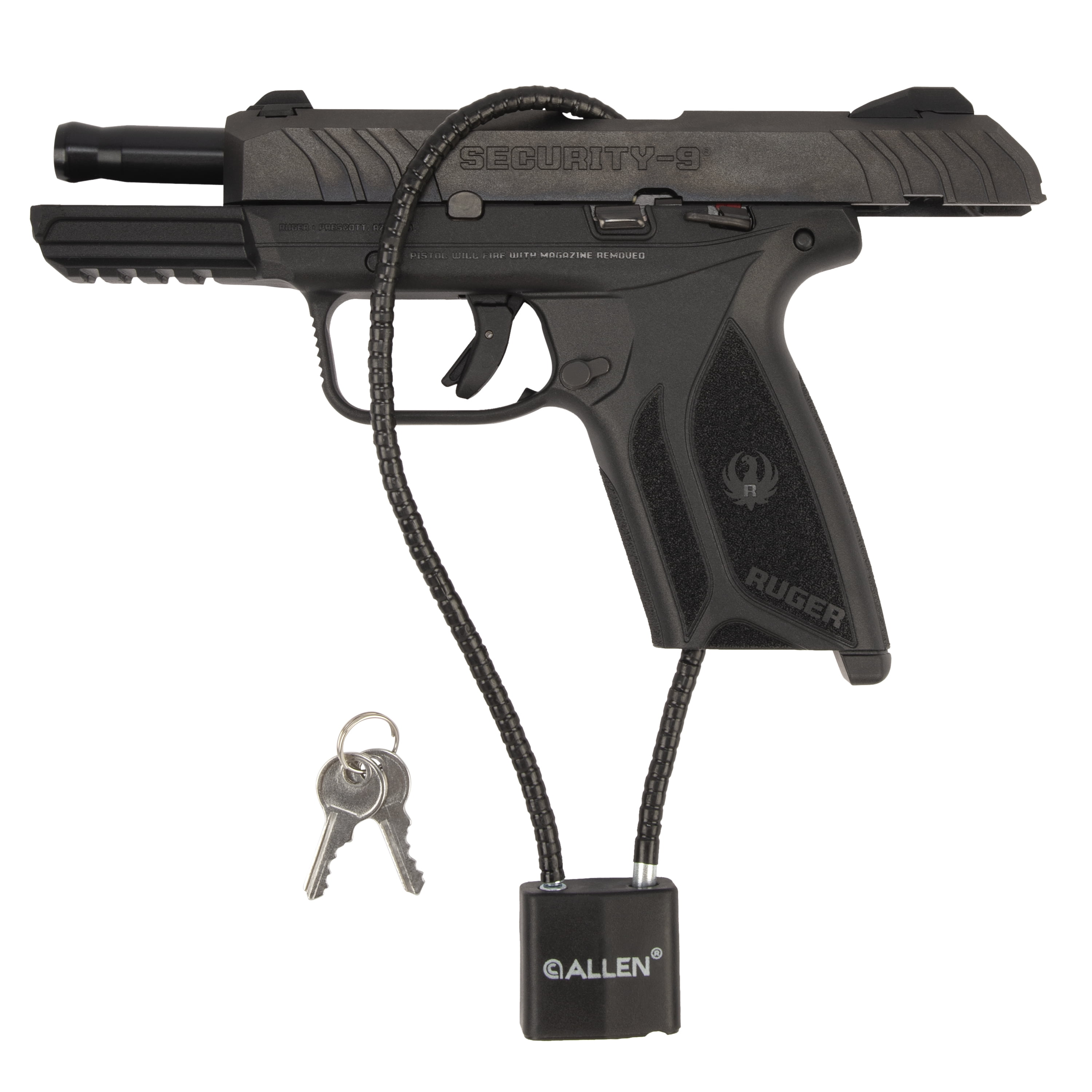 Allen Company 15" Cable Lock, 2-Pack, Black