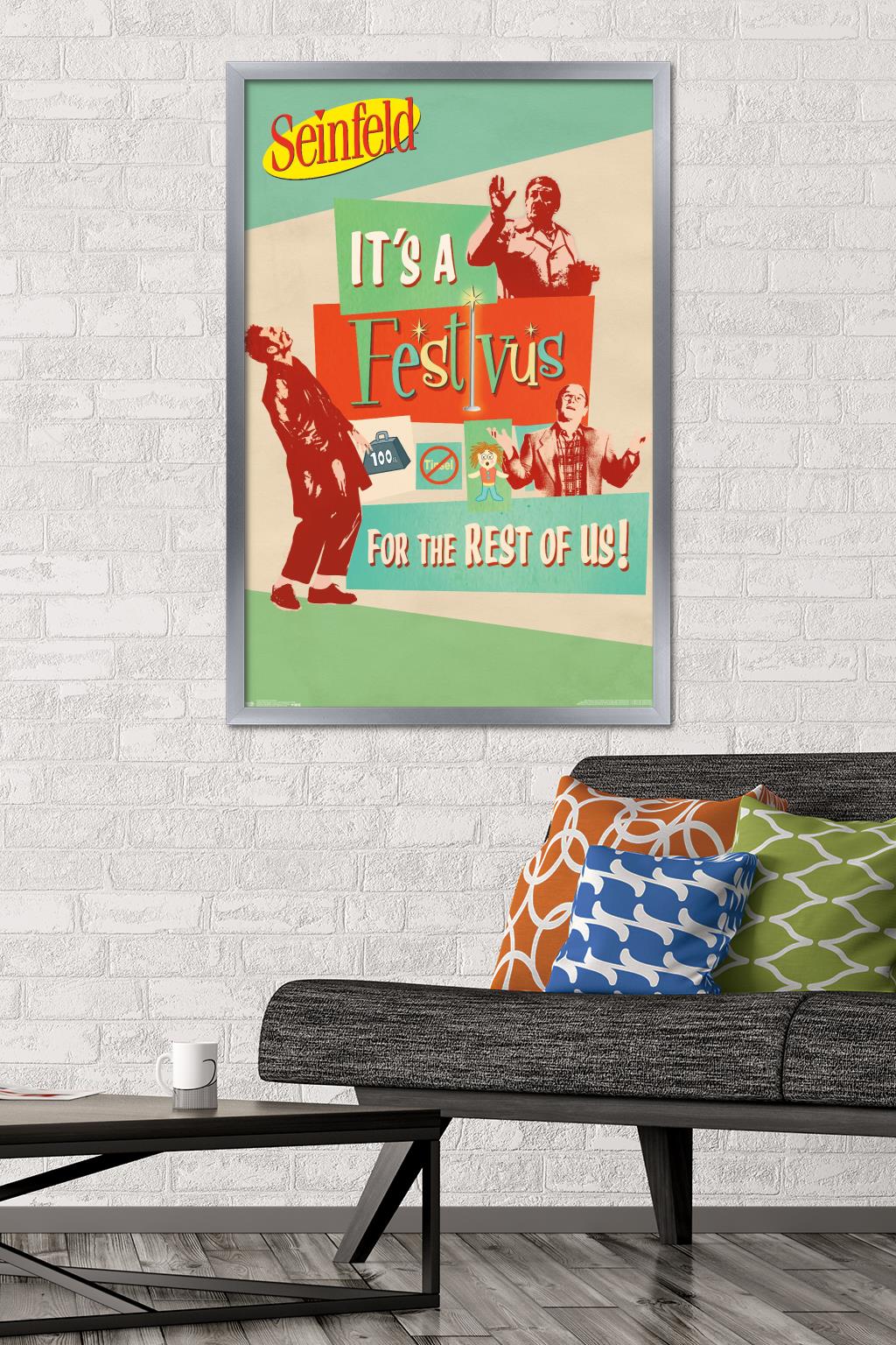 Seinfeld - Festivus Wall Poster, 22.375" x 34", Framed