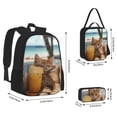 thumbnail image 2 of Balery Relaxing Cat With Orange Juice Mochila Escolar 3 en 1 para Niños - Mochila Resistente con Lonchera Térmica y Estuche - Mochila Escolar para Niños y Niñas, 2 of 7